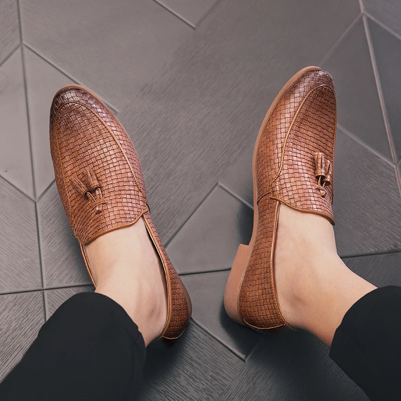 Braided Tassel Loafers