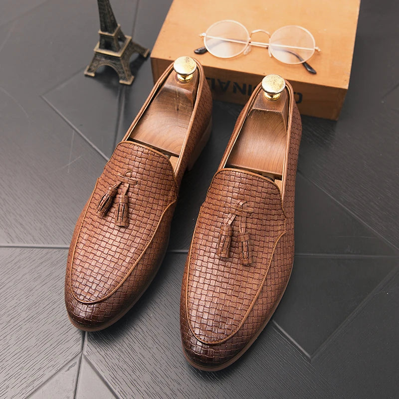 Braided Tassel Loafers