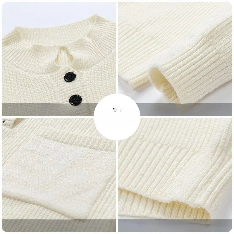 Timeless Henley Knit Pullover