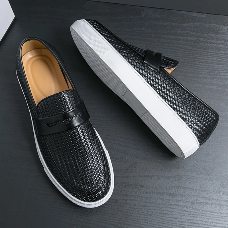 Obsidian Leather Loafers
