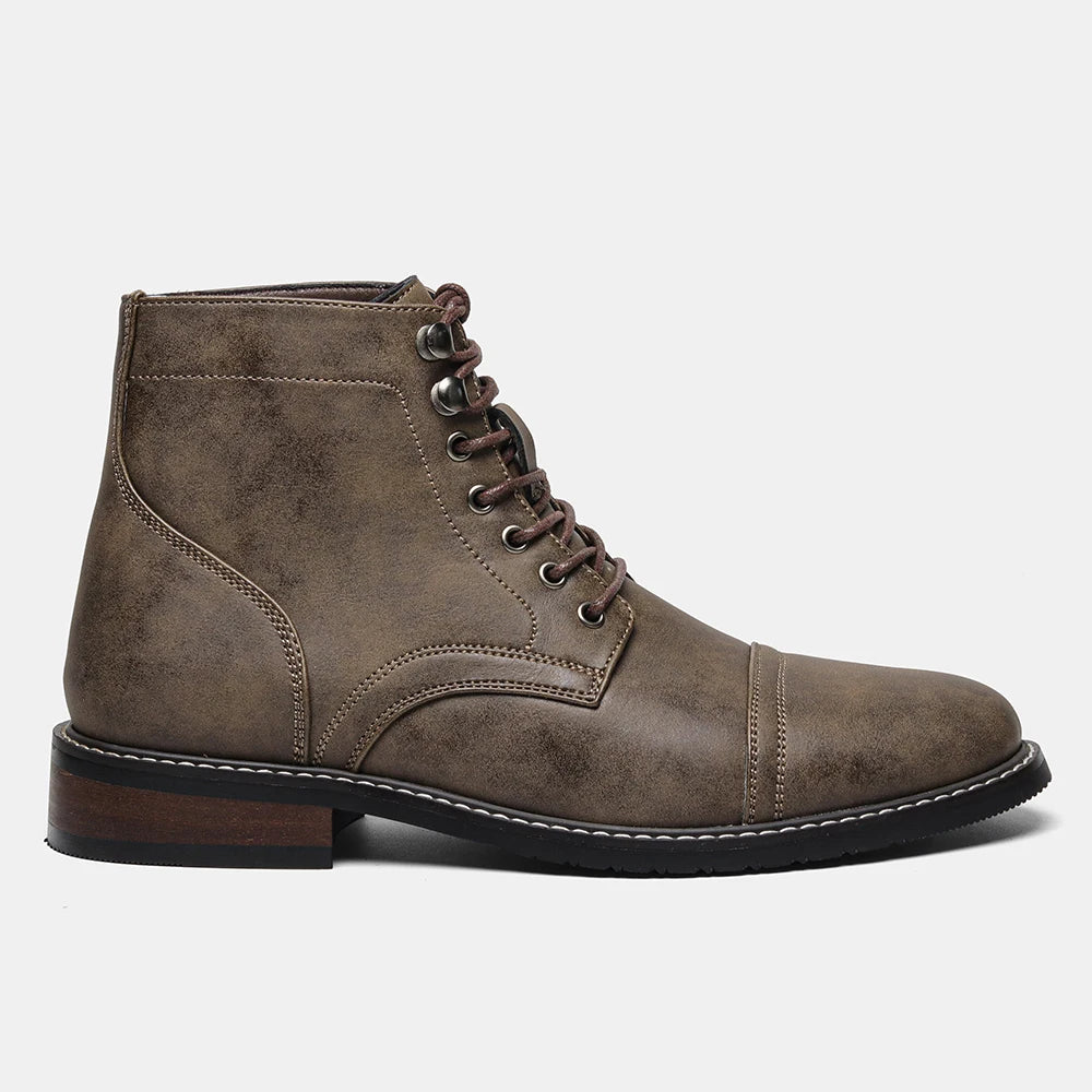Leather Boots Casual Brand Retro 2026 Fashion Comfortable Boots Shoes Man