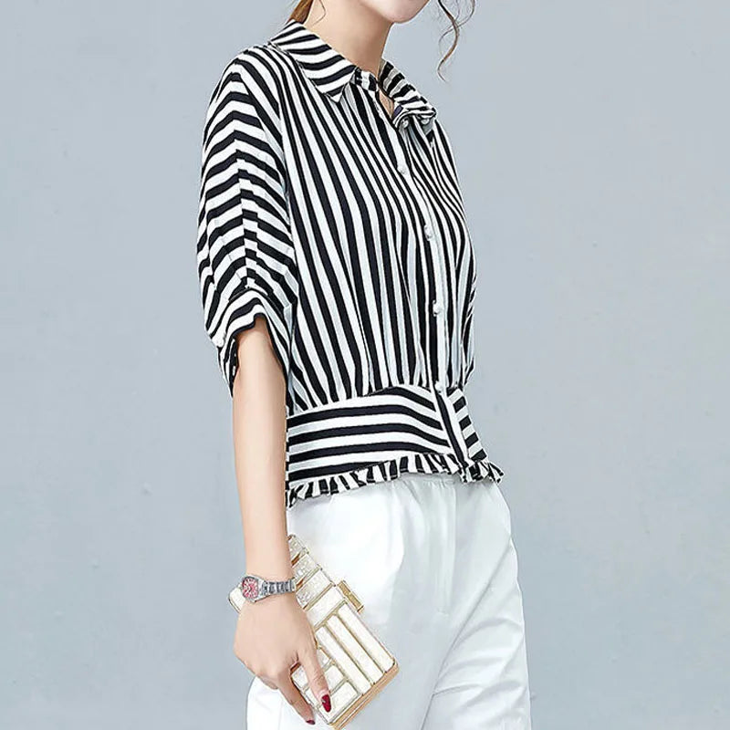 Ruffle Stripe Top