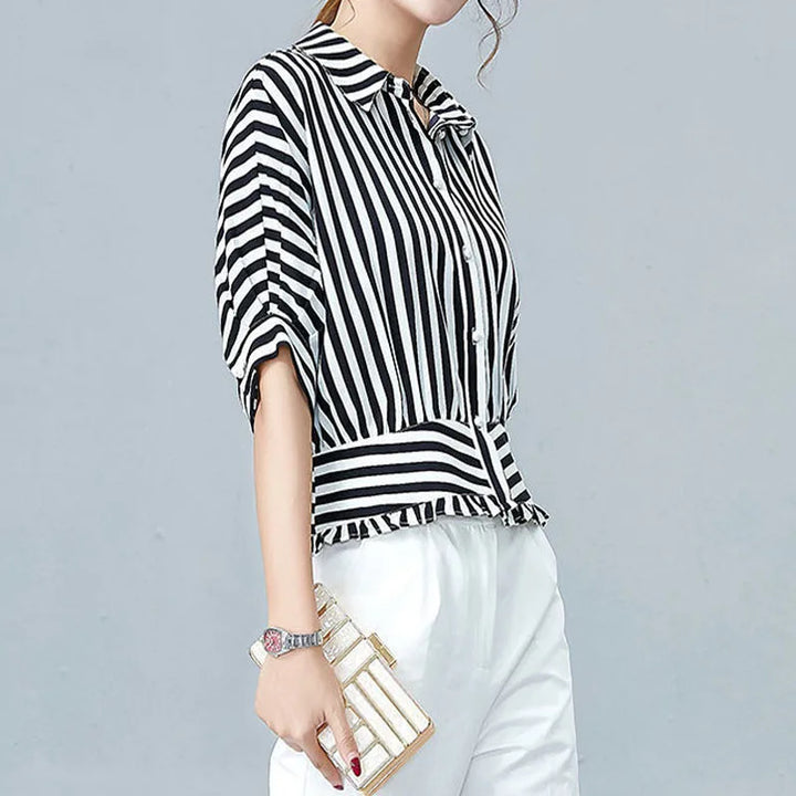Ruffle Stripe Top