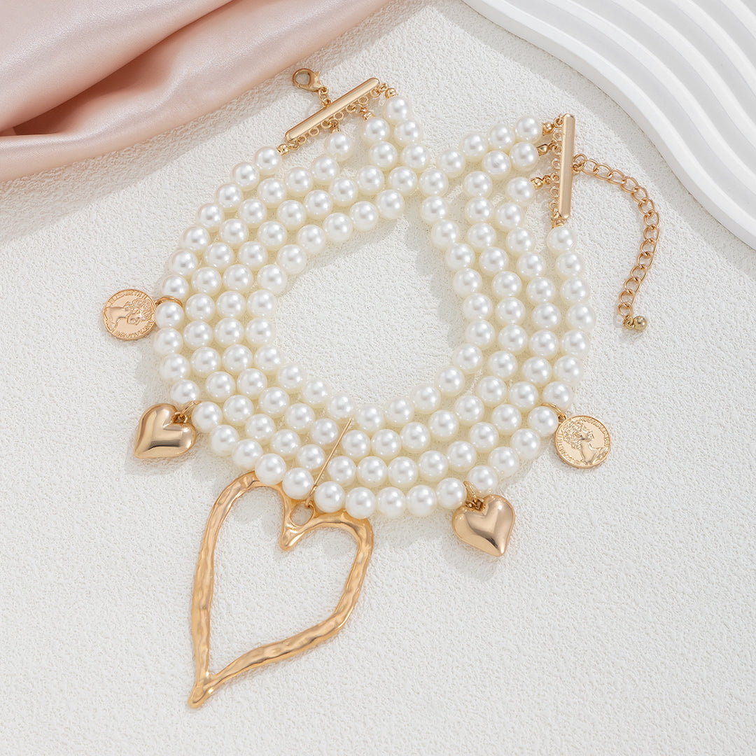 Eternal Heart Pearl Choker