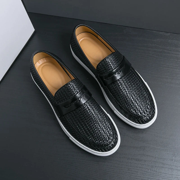 Obsidian Leather Loafers