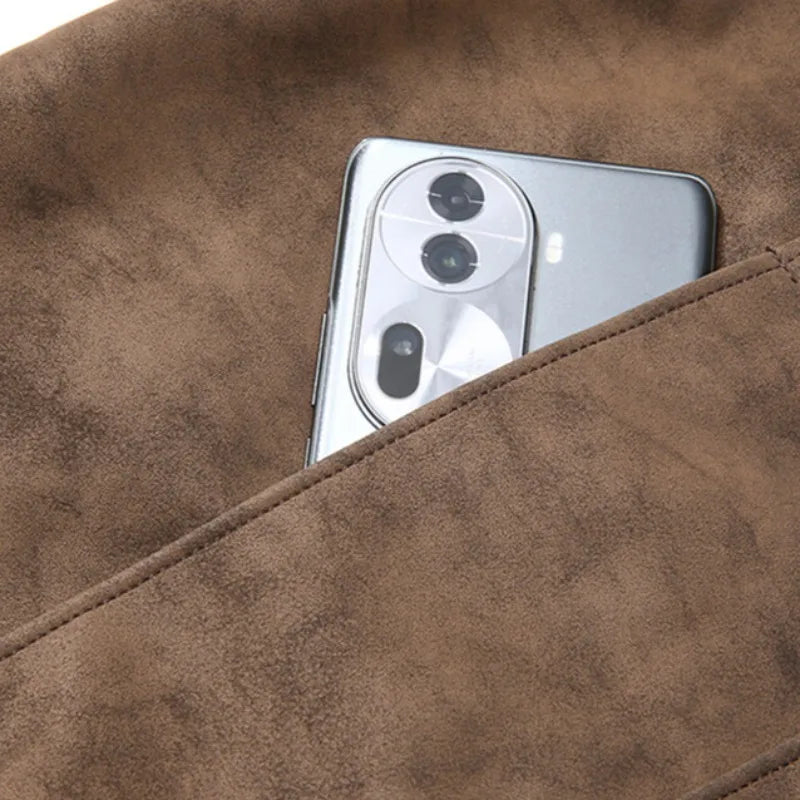 FAUX SUEDE BOMBER JACKET