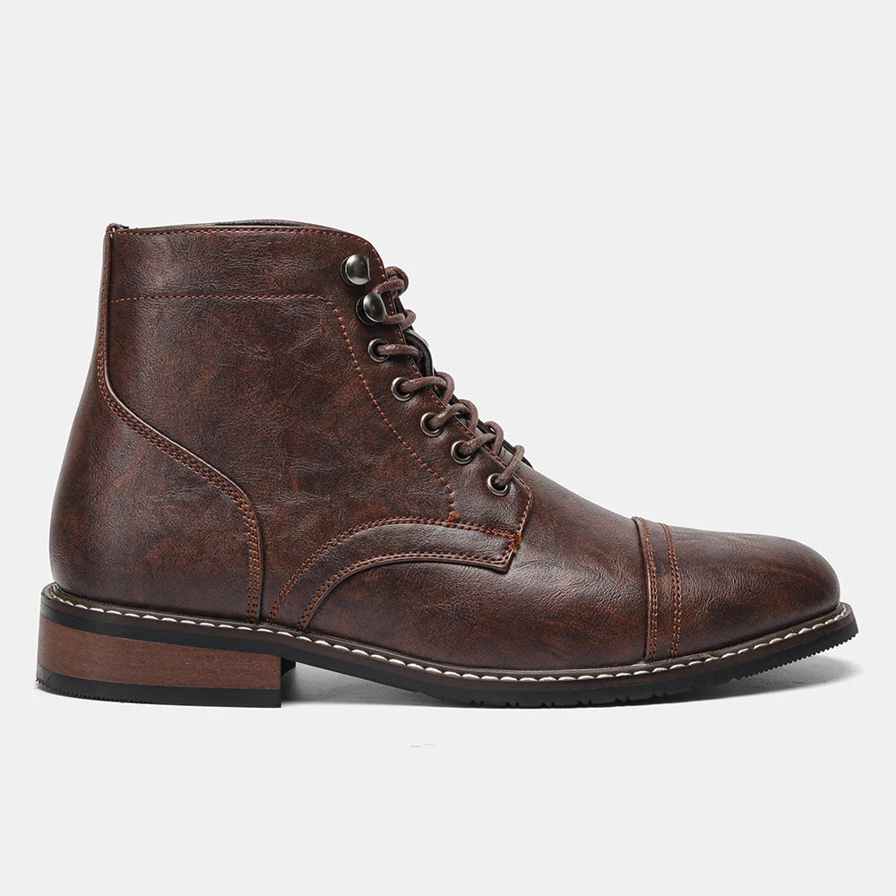 Leather Boots Casual Brand Retro 2026 Fashion Comfortable Boots Shoes Man