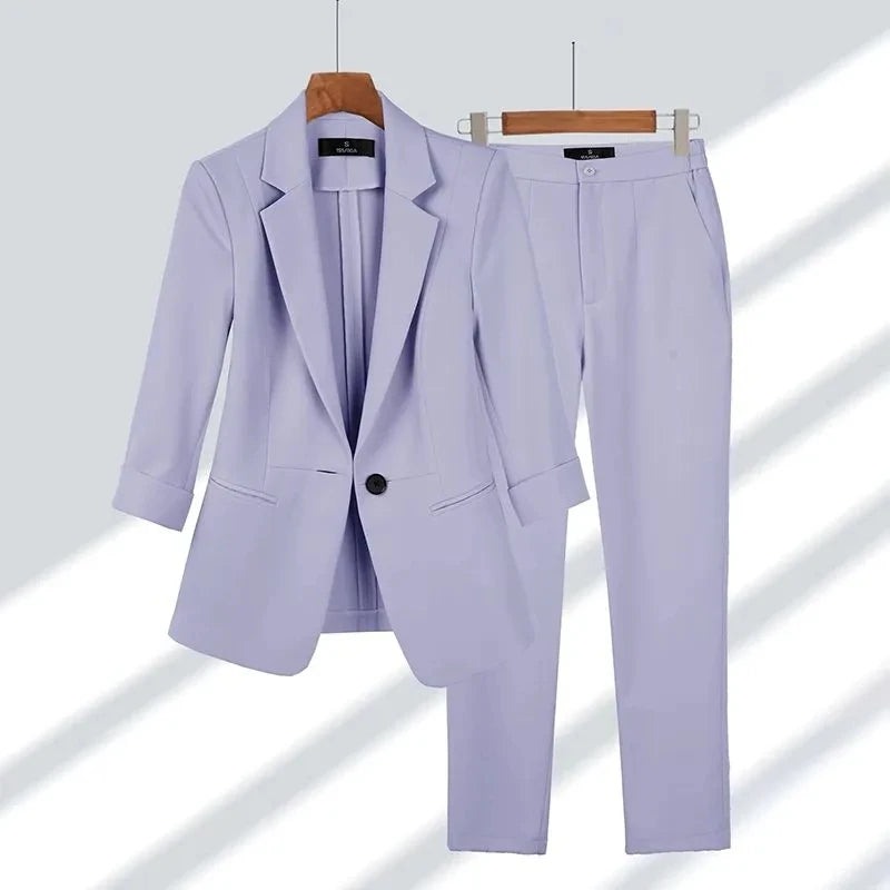 Tailored Cream Suit Set
