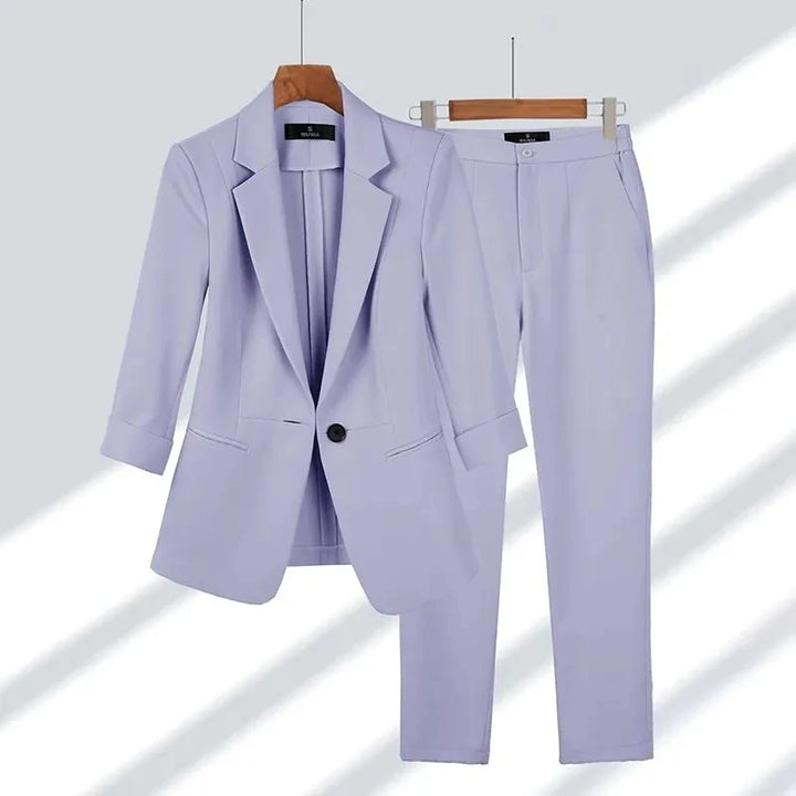 Tailored Cream Suit Set