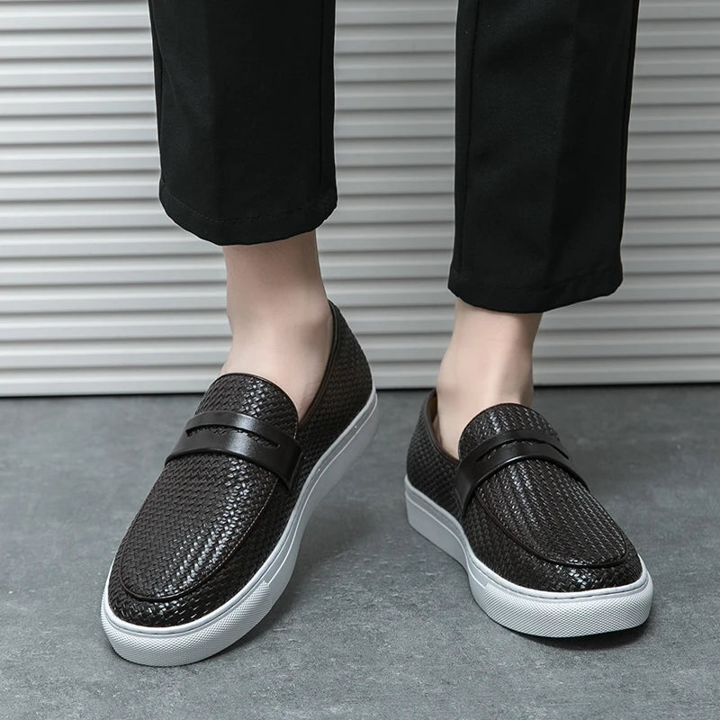 Obsidian Leather Loafers