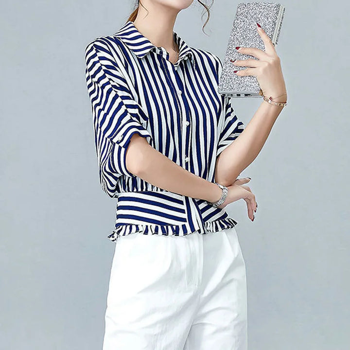 Ruffle Stripe Top